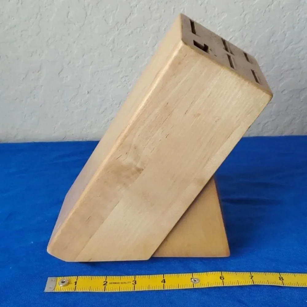 JA Henckels International Forged Premio Birch Wooden Knife Block D-934D EUC